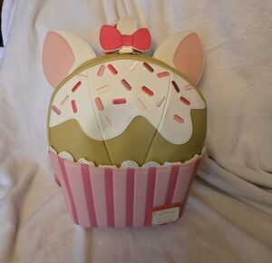 Disney Parks Aristocats Cupcake Mini Backpack in Pink, White & Olive Green